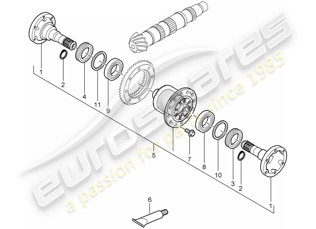 porsche 2008 (997-1) repair kit parts diagram