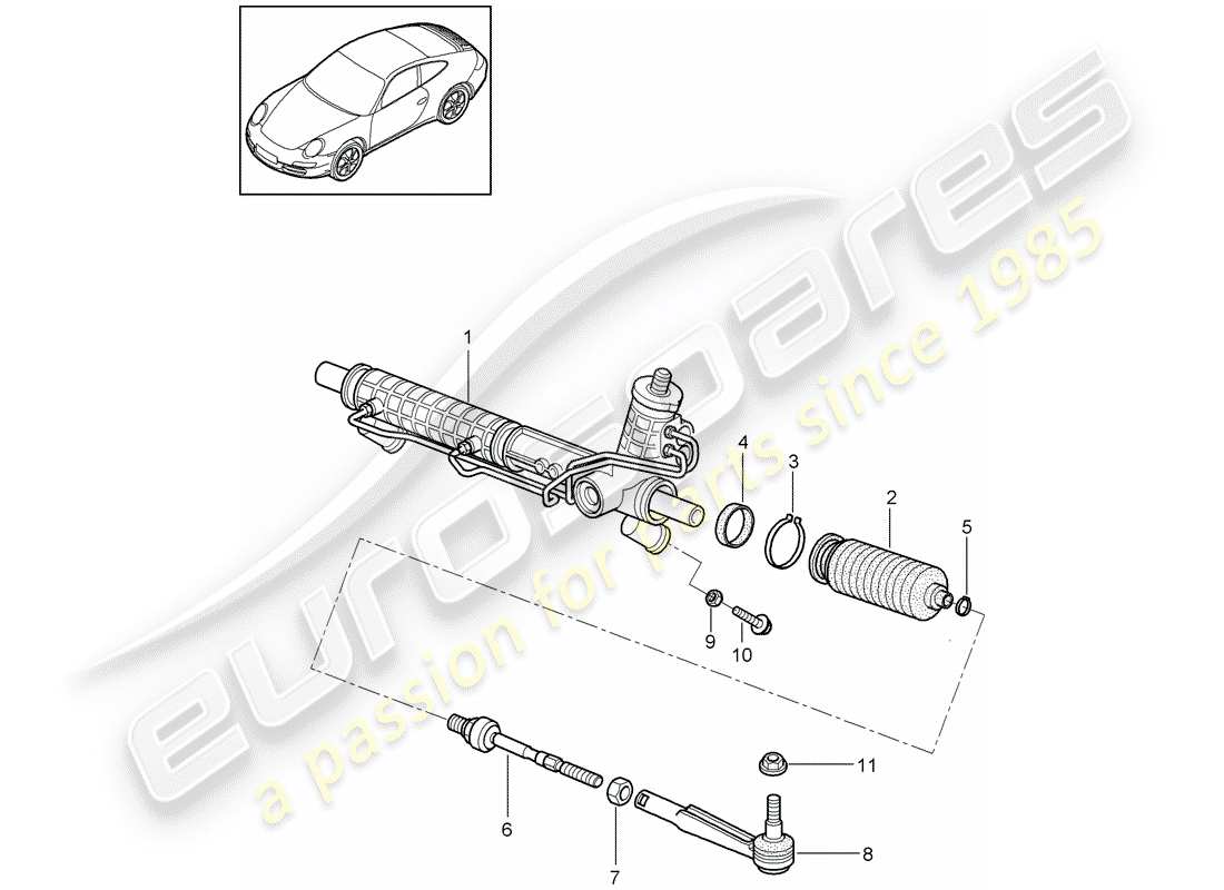 porsche 997 gen. 2 (2011) power steering parts diagram