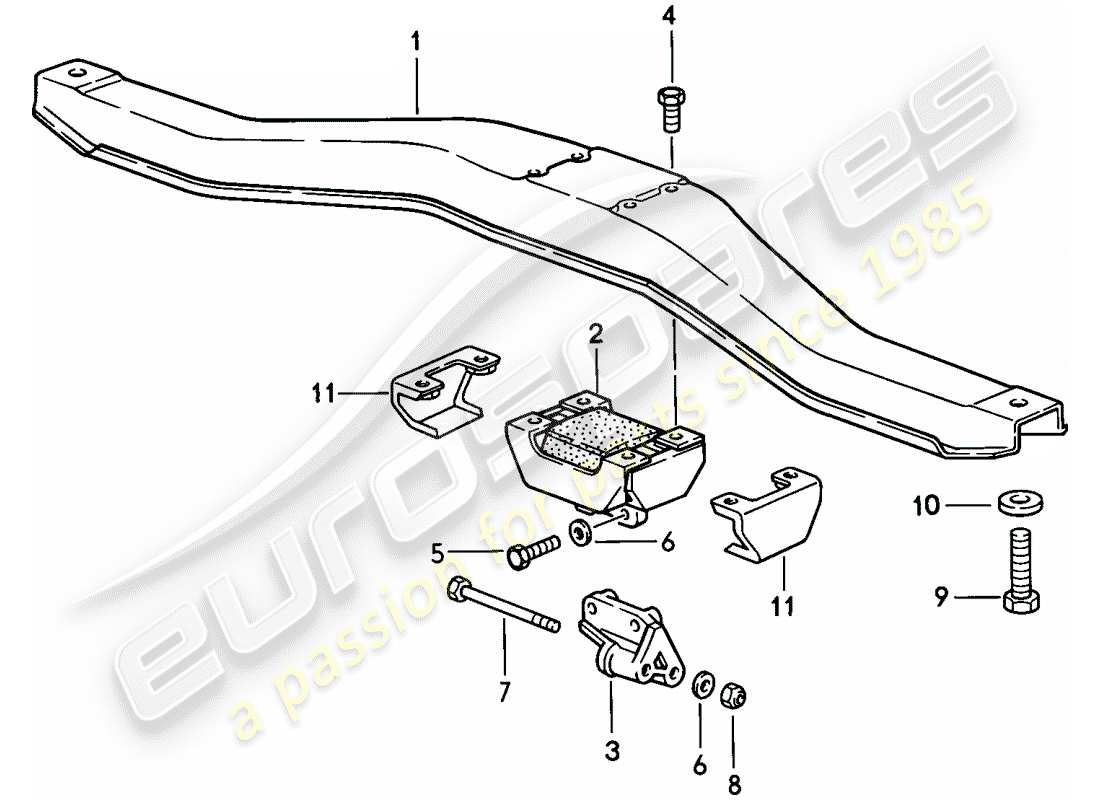 porsche 1987 (944) transmission suspension - manual gearbox parts diagram