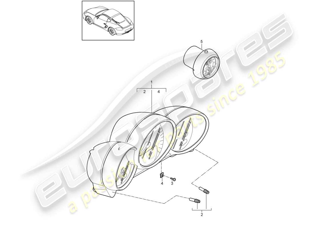 a part diagram from the porsche cayman parts catalogue