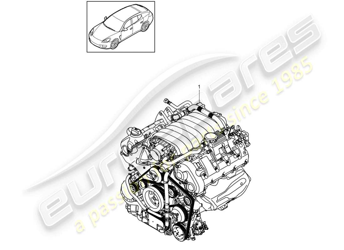 a part diagram from the porsche panamera parts catalogue