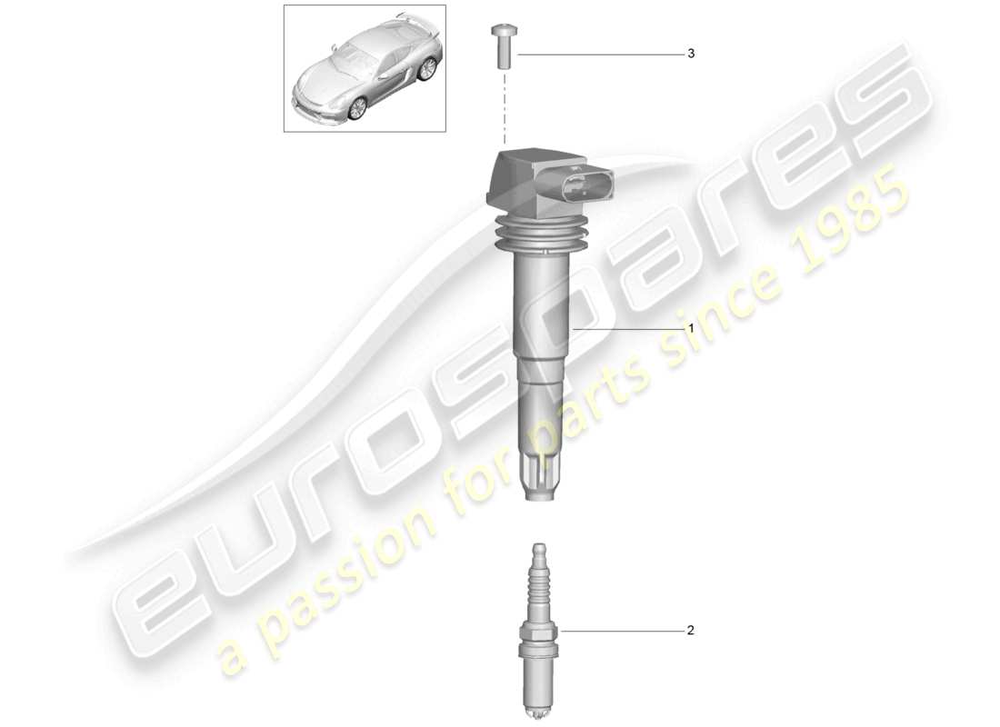 a part diagram from the porsche 2016 (981 cayman gt4) parts catalogue