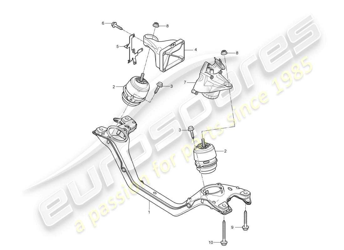 a part diagram from the porsche cayenne parts catalogue