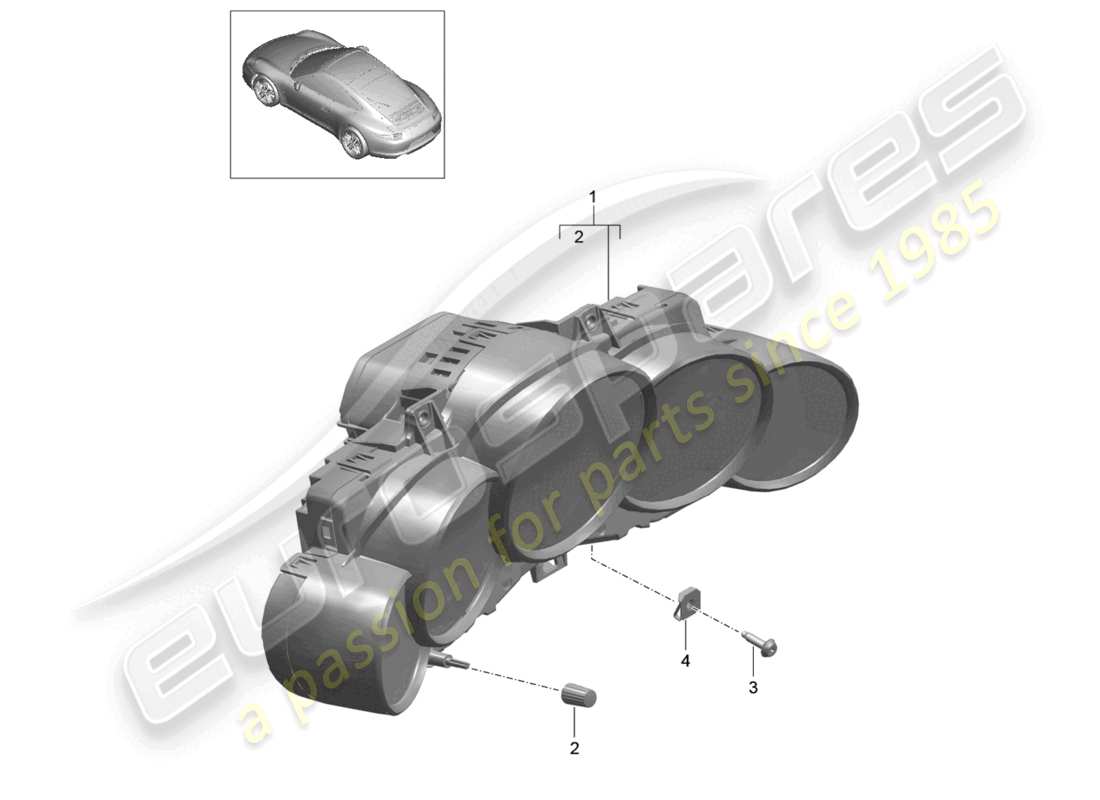 a part diagram from the porsche 991 parts catalogue