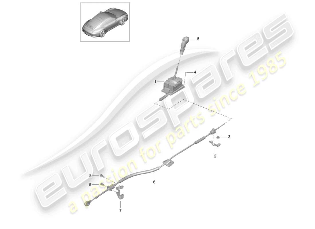 a part diagram from the porsche 2016 (991-1) parts catalogue