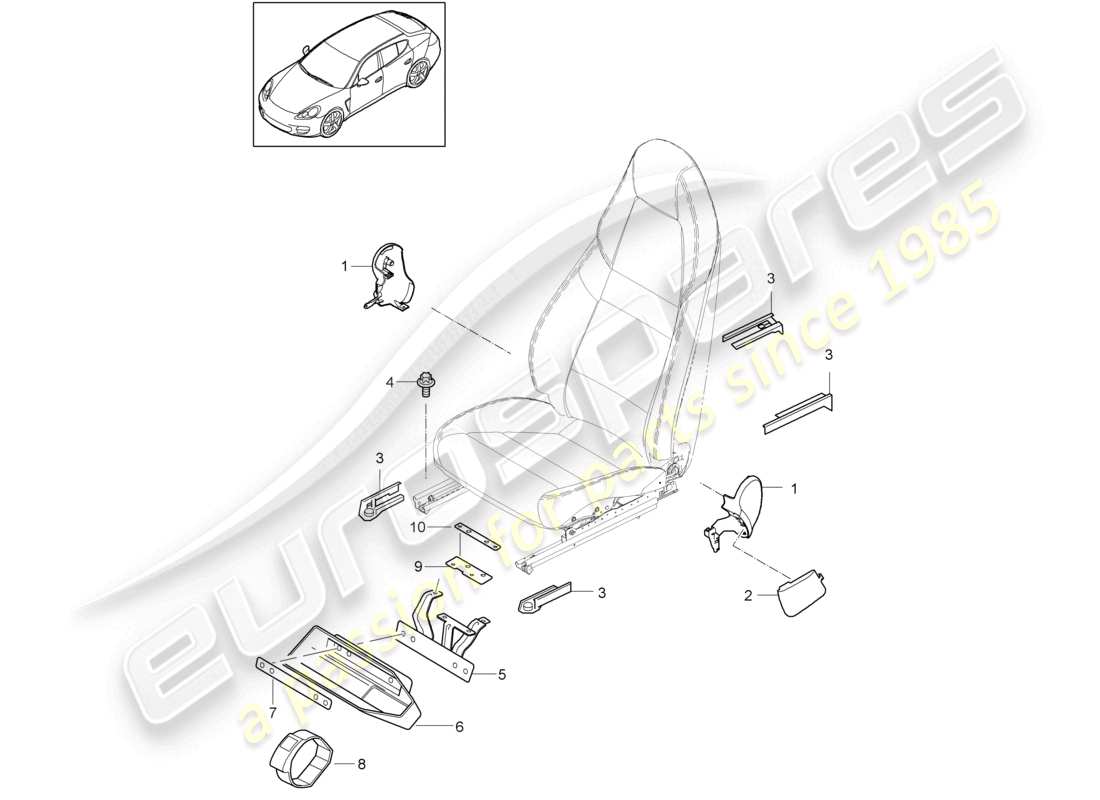 a part diagram from the porsche 2010 (panamera 970) parts catalogue