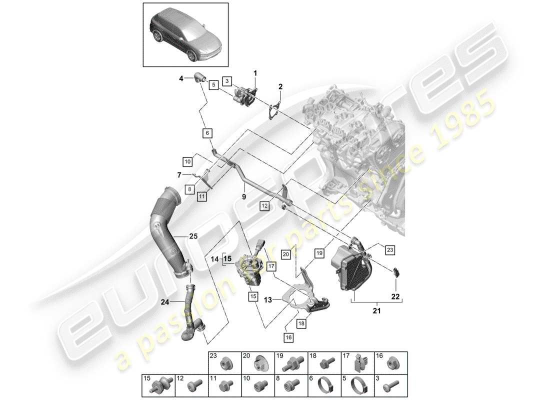 part diagram containing part number pac131097