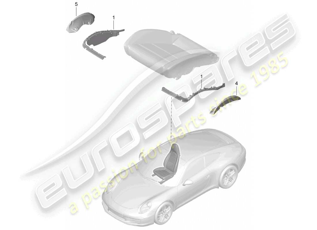 a part diagram from the porsche 991 parts catalogue