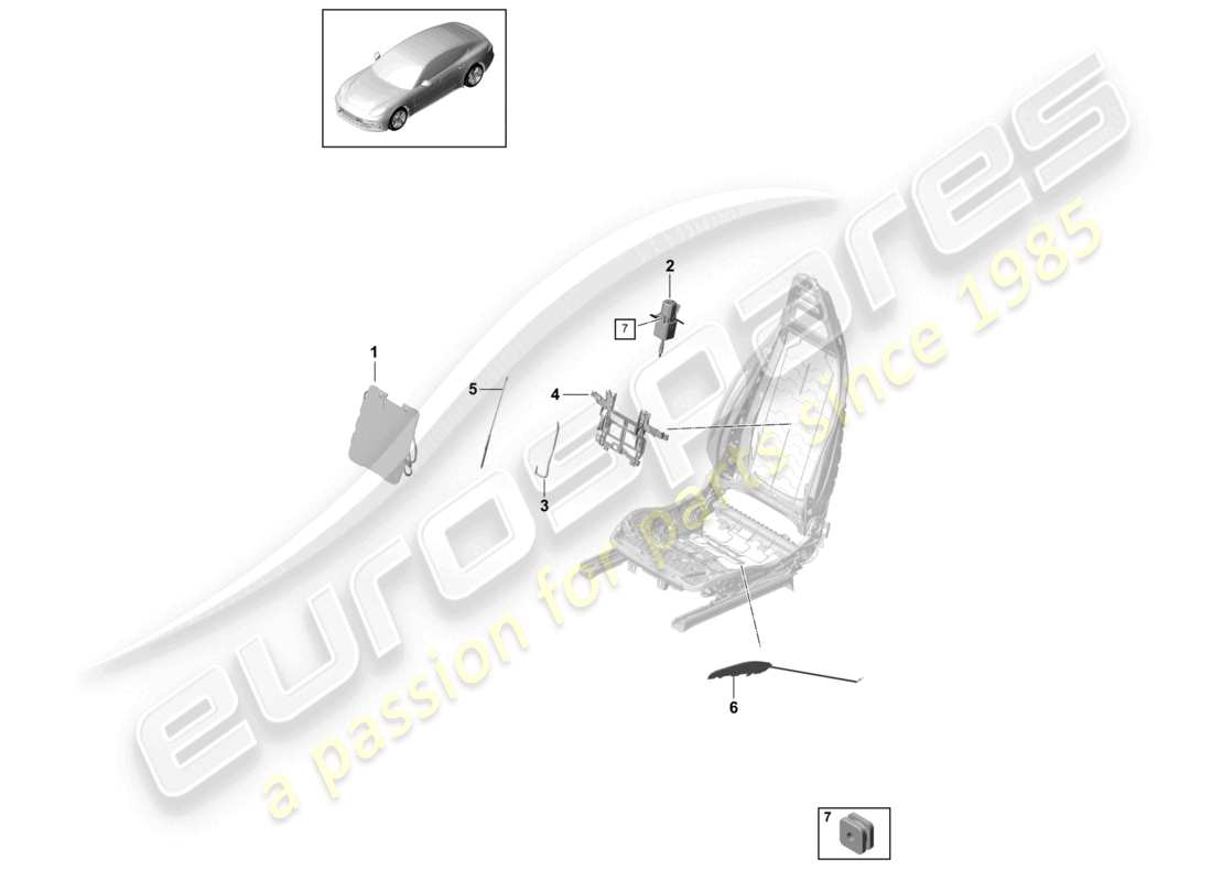 a part diagram from the porsche panamera parts catalogue