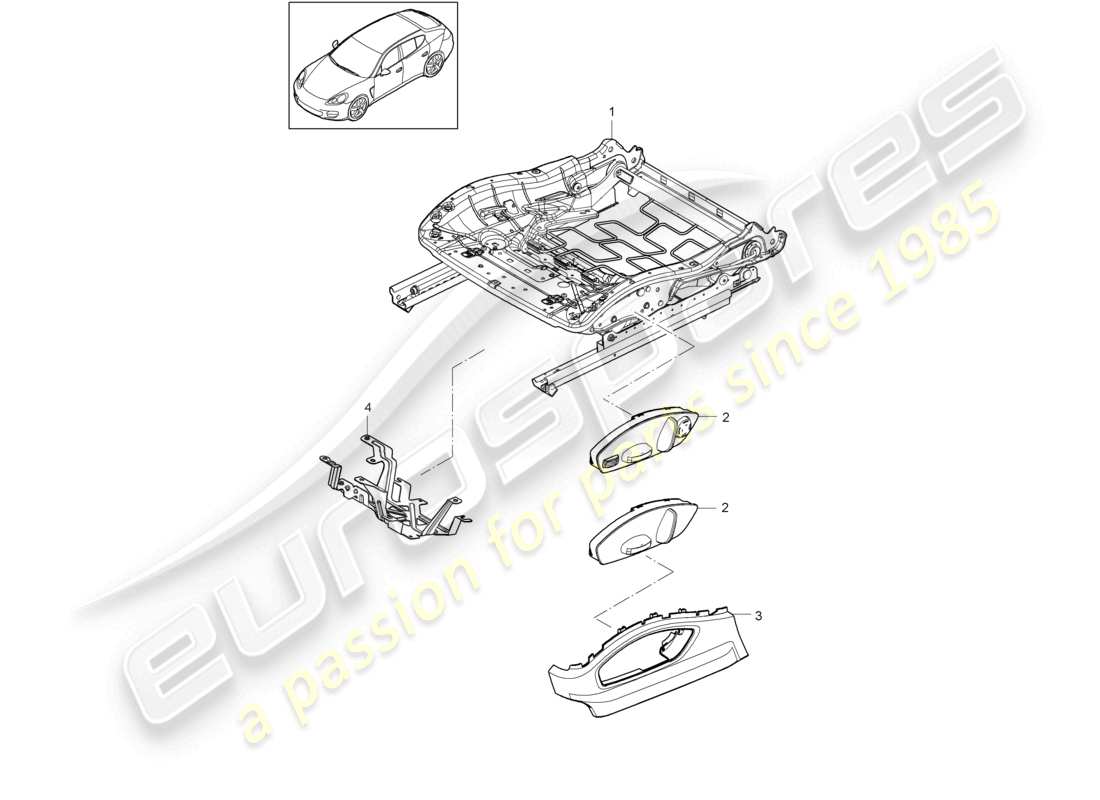 a part diagram from the porsche panamera parts catalogue