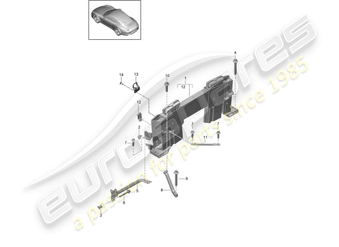 VIEW PARTS DIAGRAMS FROM THE PORSCHE 991 PARTS CATALOGUE a part diagram from the porsche 991 parts catalogue