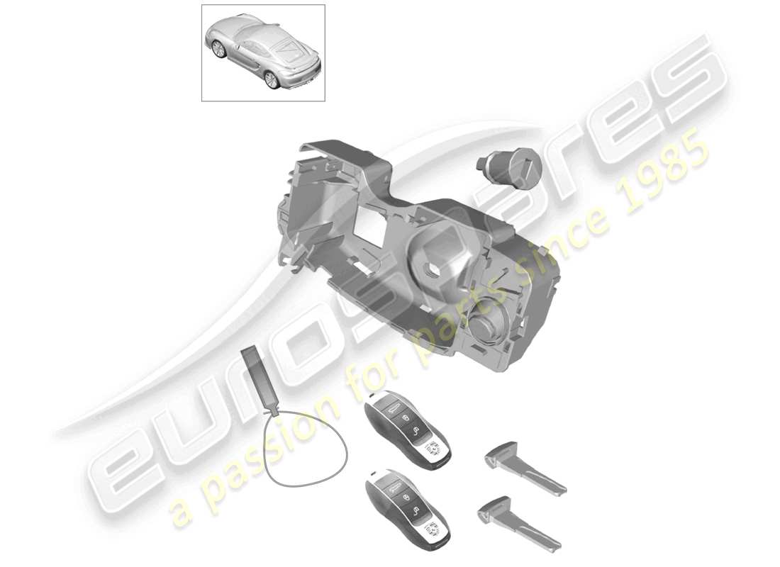 a part diagram from the porsche 2016 (981 cayman gt4) parts catalogue