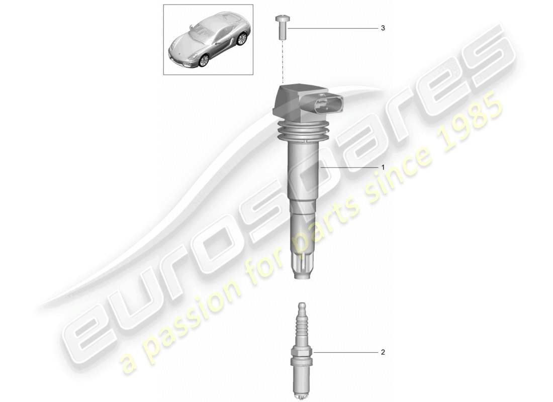 a part diagram from the porsche 2014 (981 cayman) parts catalogue