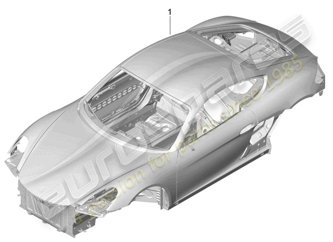 a part diagram from the porsche cayman parts catalogue