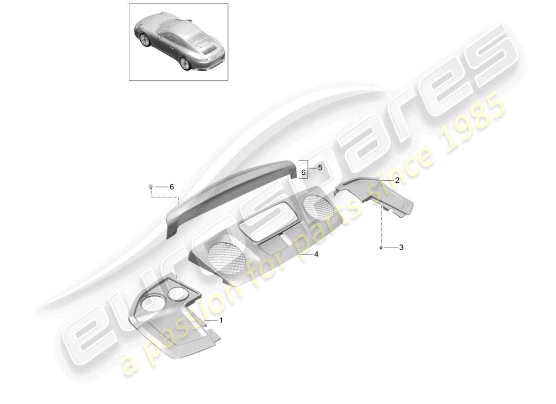 a part diagram from the porsche 2017 (991-2) parts catalogue