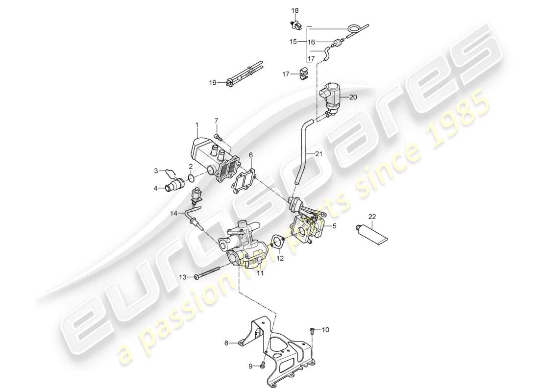a part diagram from the porsche cayenne parts catalogue