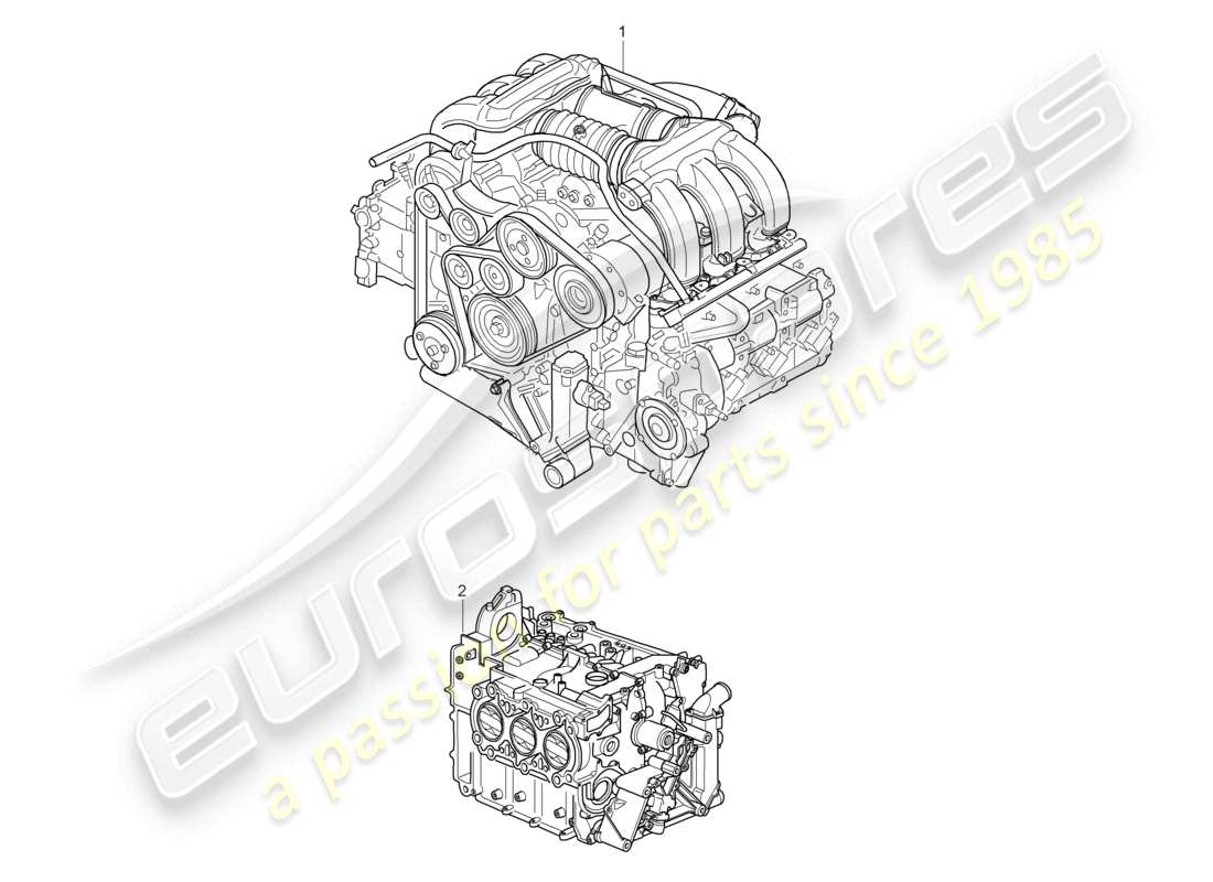 a part diagram from the porsche 2008 (987 cayman) parts catalogue
