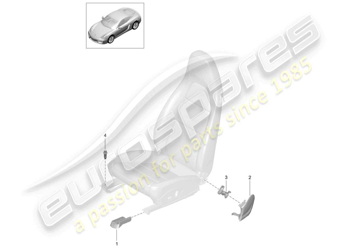 a part diagram from the porsche 2014 (981 cayman) parts catalogue