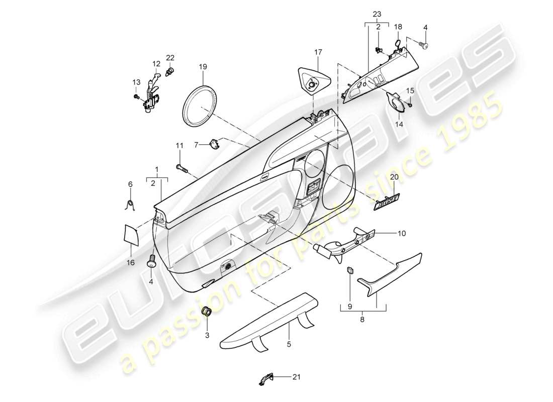 a part diagram from the porsche 2008 (987 cayman) parts catalogue
