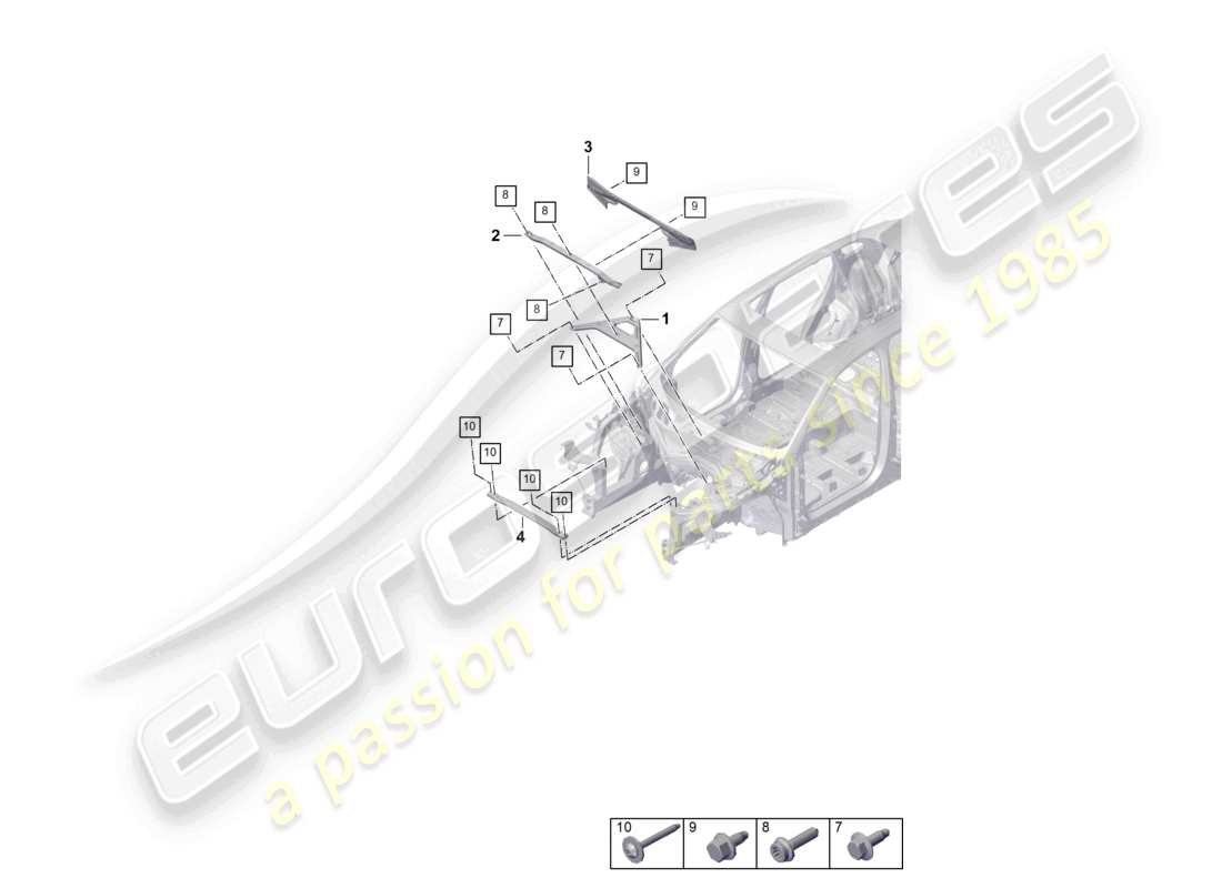 VIEW PARTS DIAGRAMS FROM THE PORSCHE CAYENNE PARTS CATALOGUE a part diagram from the porsche cayenne parts catalogue