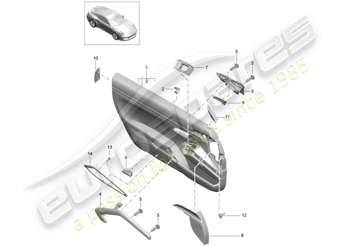VIEW PARTS DIAGRAMS FROM THE PORSCHE 991 PARTS CATALOGUE a part diagram from the porsche 991 parts catalogue