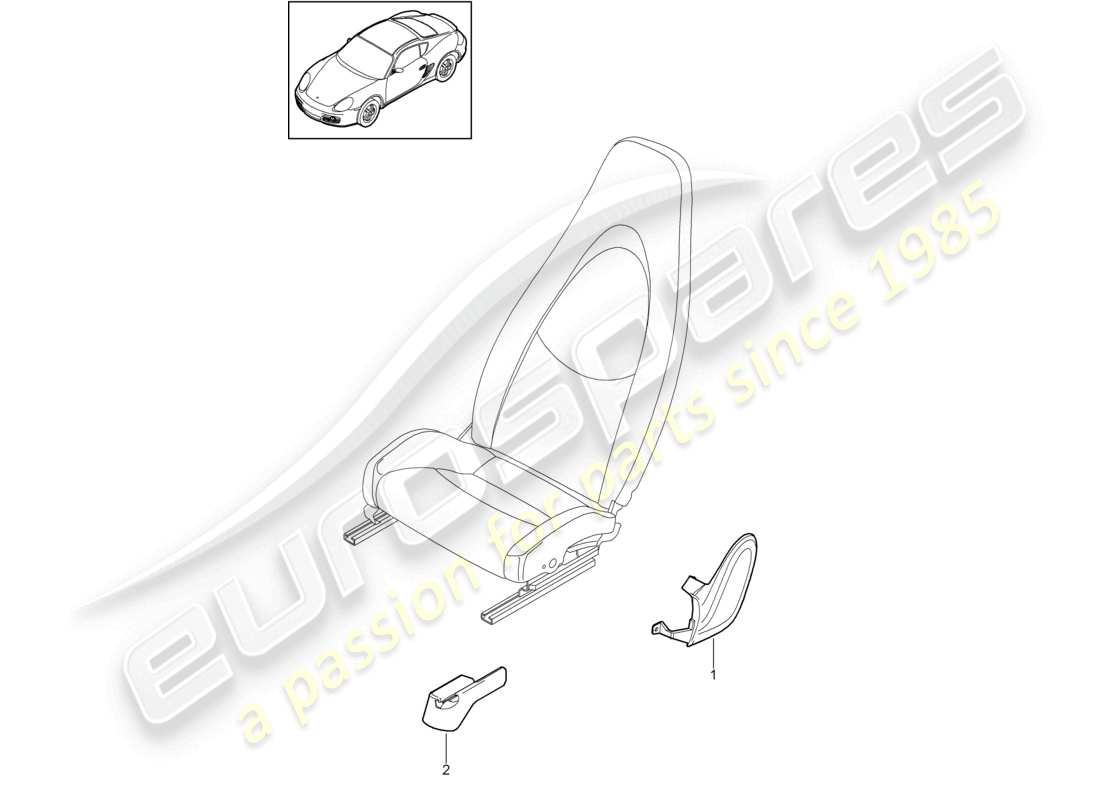 VIEW PARTS DIAGRAMS FROM THE PORSCHE CAYMAN PARTS CATALOGUE a part diagram from the porsche cayman parts catalogue