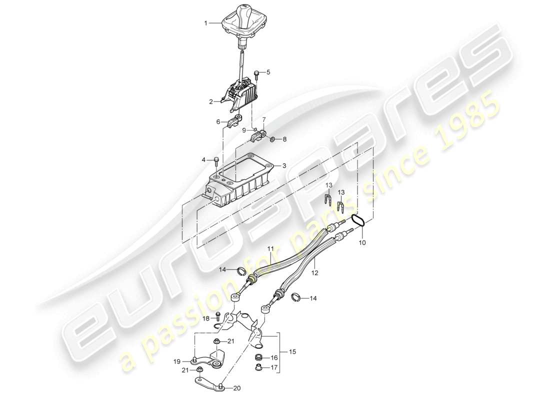 a part diagram from the porsche 2008 (cayenne e1 9pa) parts catalogue
