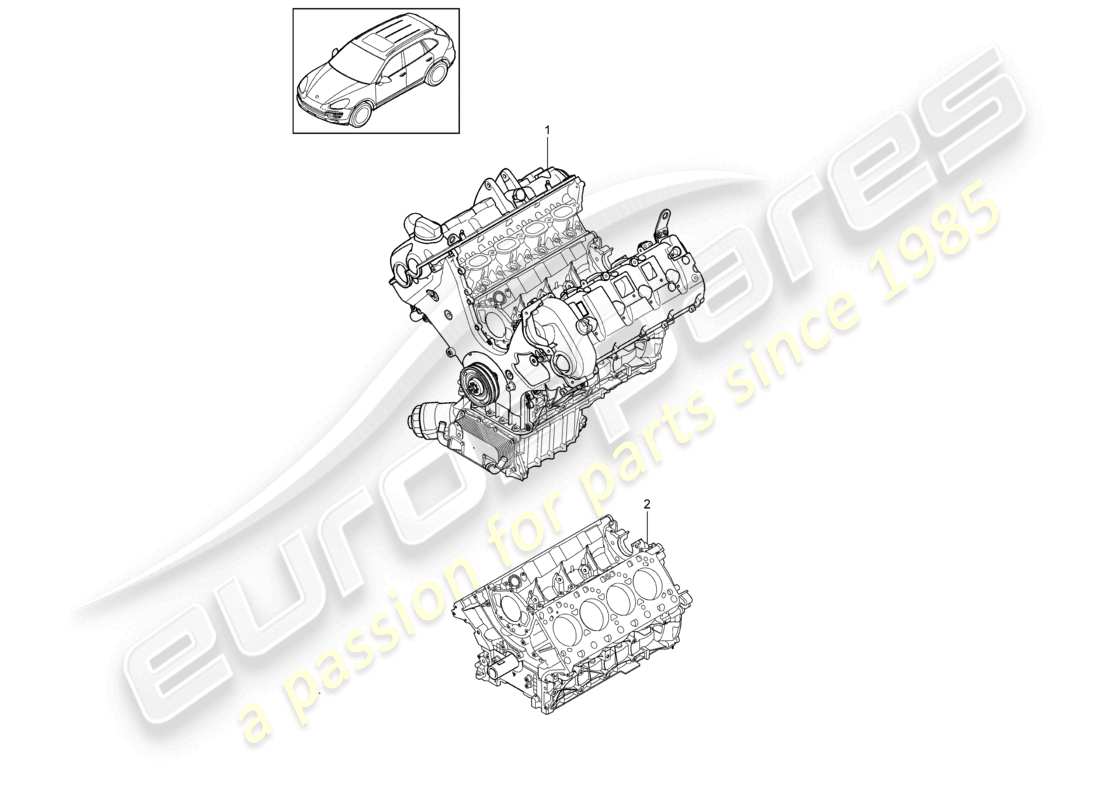 a part diagram from the porsche 2017 (cayenne e2 92a) parts catalogue