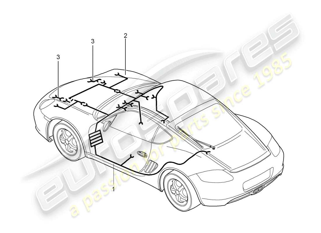 a part diagram from the porsche cayman parts catalogue