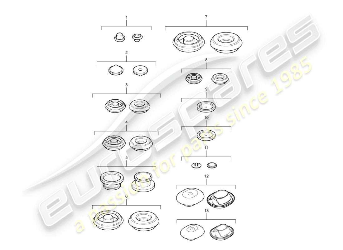 a part diagram from the porsche 2008 (987 cayman) parts catalogue