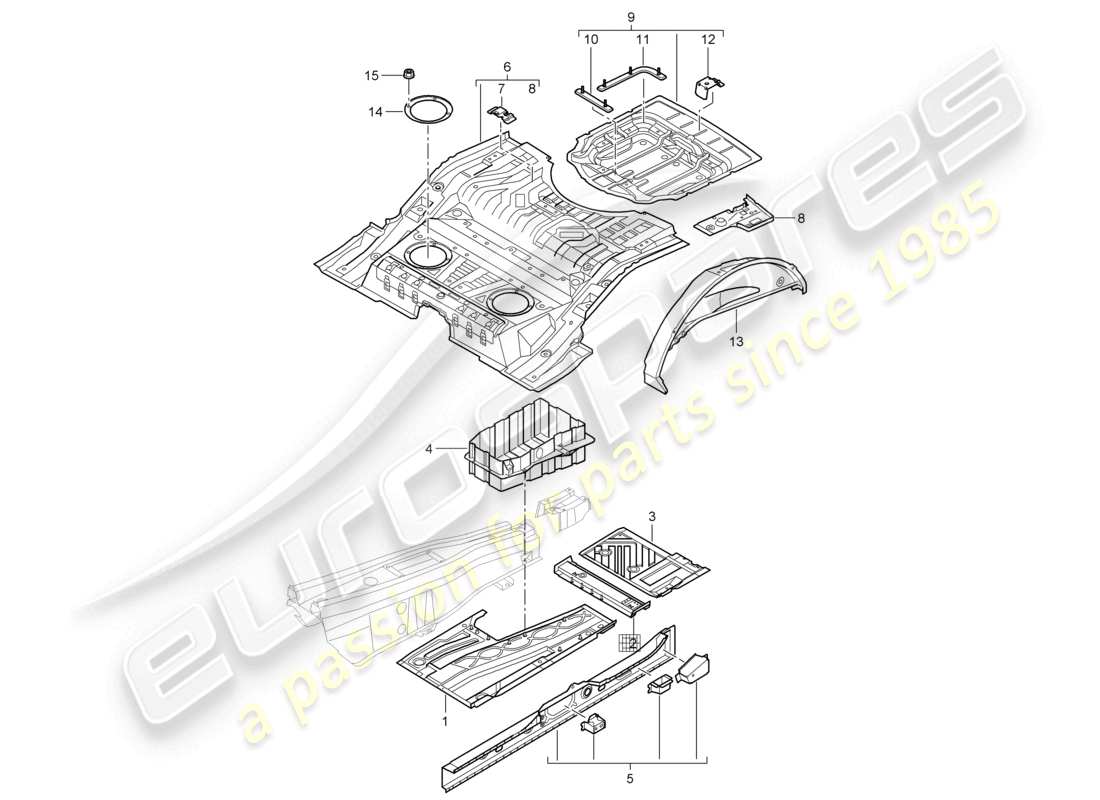 a part diagram from the porsche cayenne parts catalogue