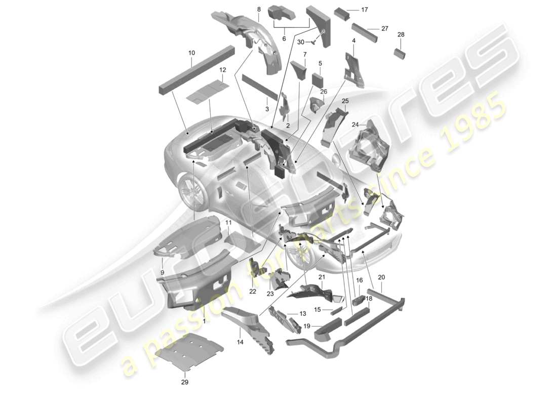 a part diagram from the porsche 2019 (991-2) parts catalogue