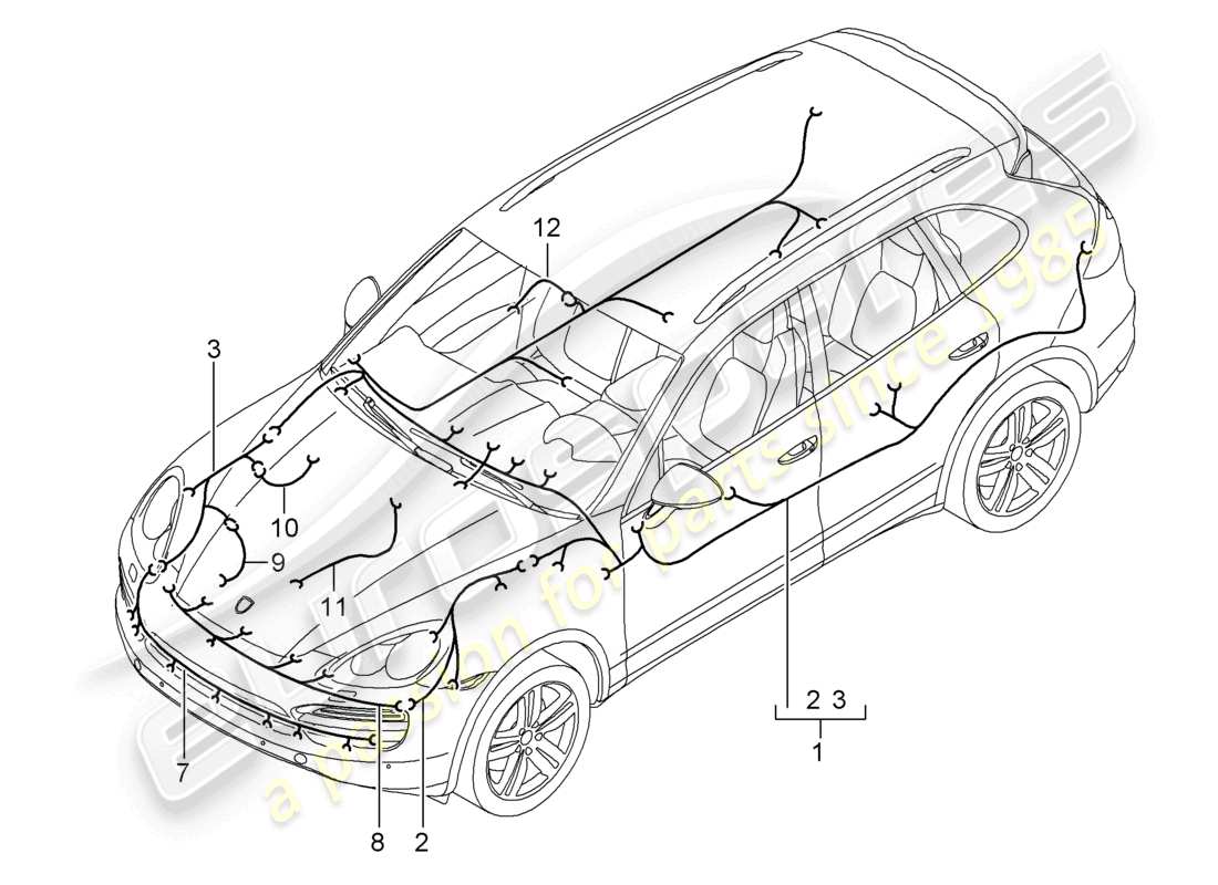 a part diagram from the porsche 2017 (cayenne e2 92a) parts catalogue