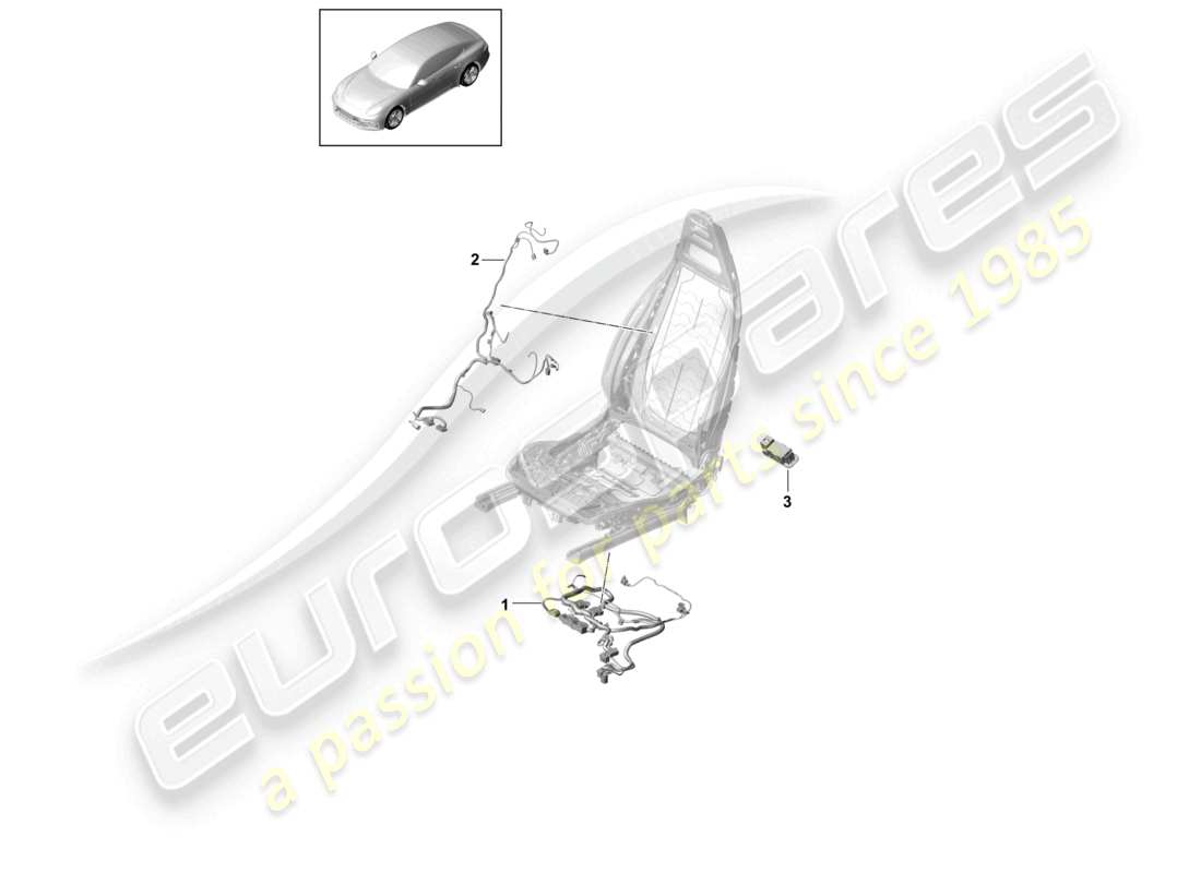 a part diagram from the porsche panamera parts catalogue