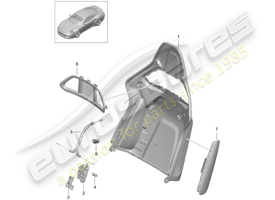 a part diagram from the porsche 991 parts catalogue