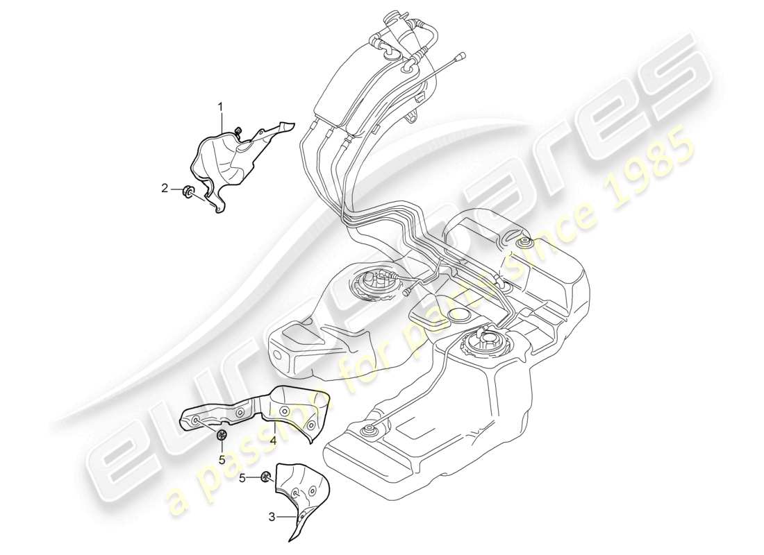 a part diagram from the porsche 2007 (cayenne e1 9pa) parts catalogue
