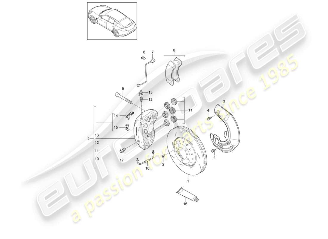 VIEW PARTS DIAGRAMS FROM THE PORSCHE PANAMERA PARTS CATALOGUE a part diagram from the porsche panamera parts catalogue