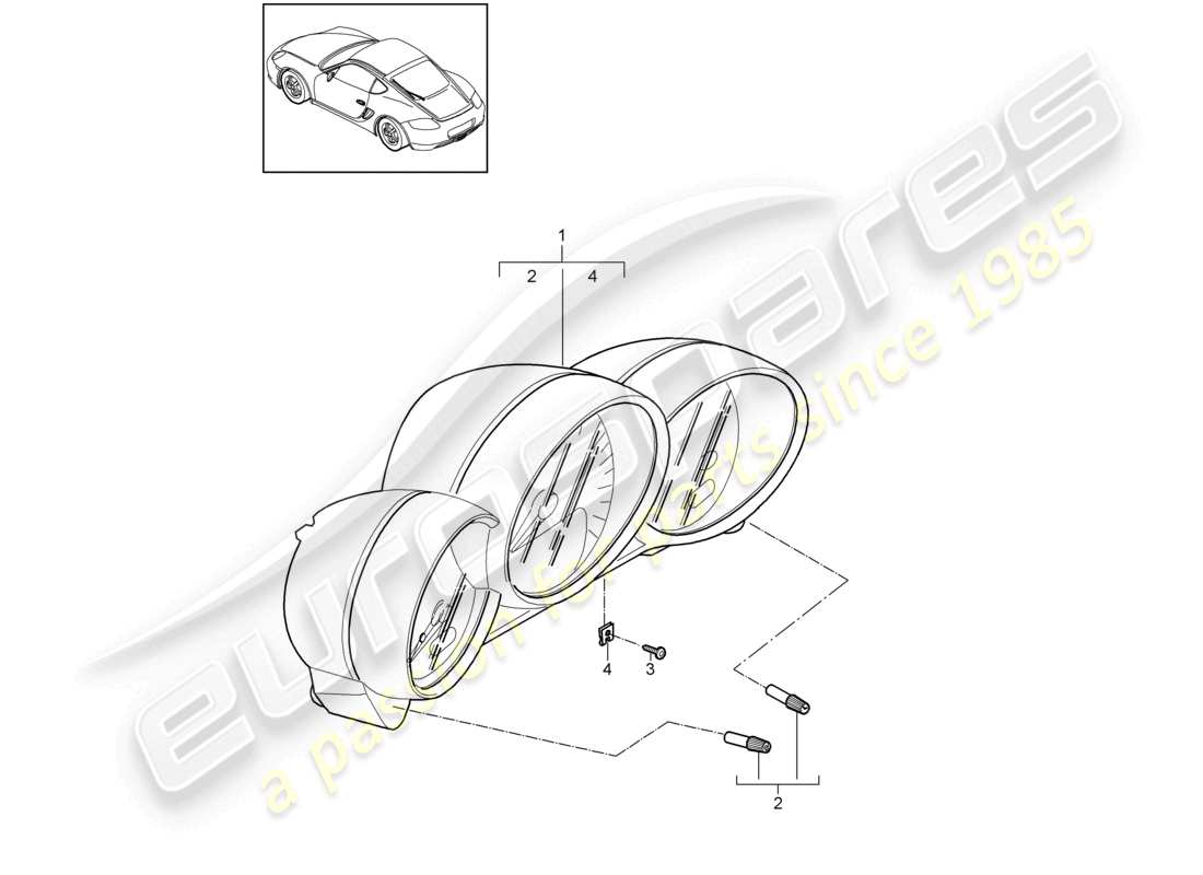 a part diagram from the porsche 2011 (987 cayman) parts catalogue