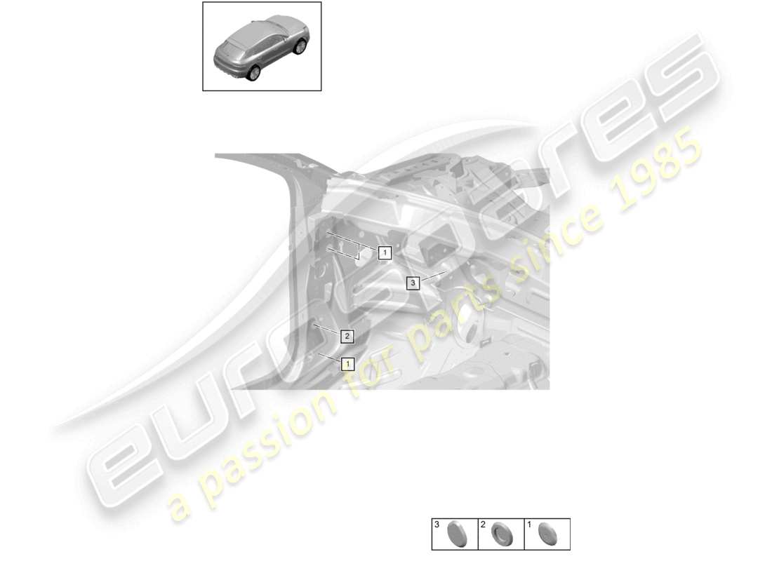 a part diagram from the porsche 2019 (macan) parts catalogue