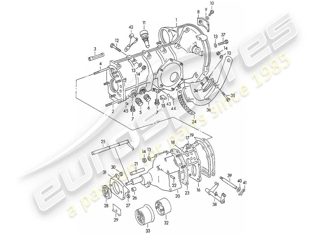 a part diagram from the porsche 1957 (356/356a) parts catalogue