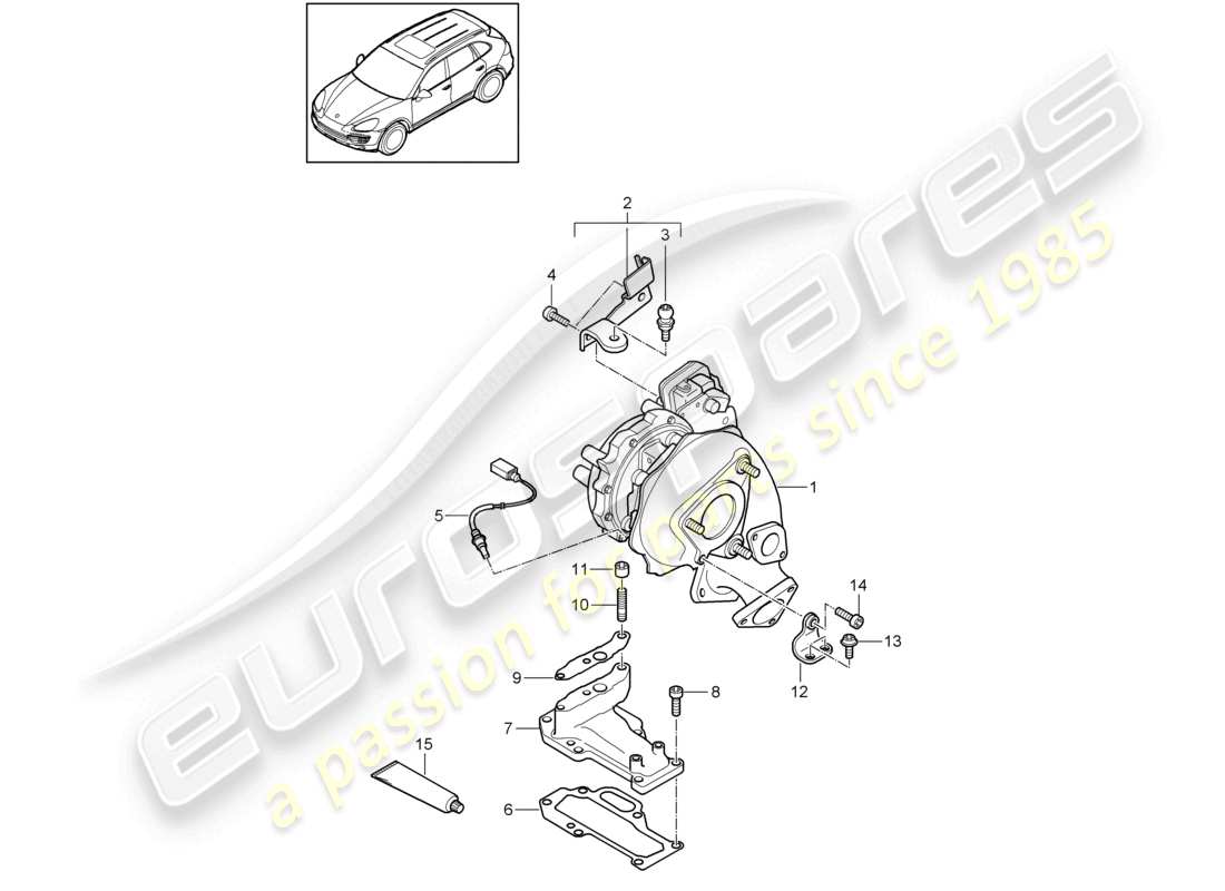 a part diagram from the porsche 2018 (cayenne e2 92a) parts catalogue