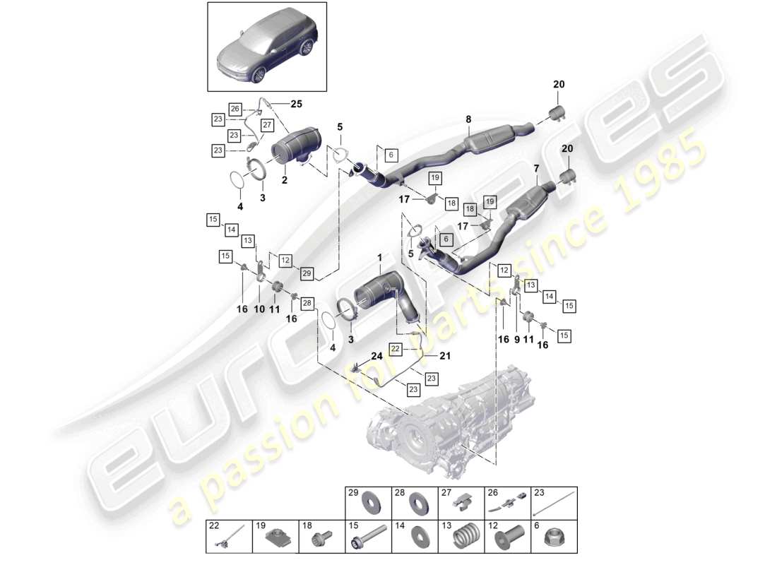 part diagram containing part number paf106231