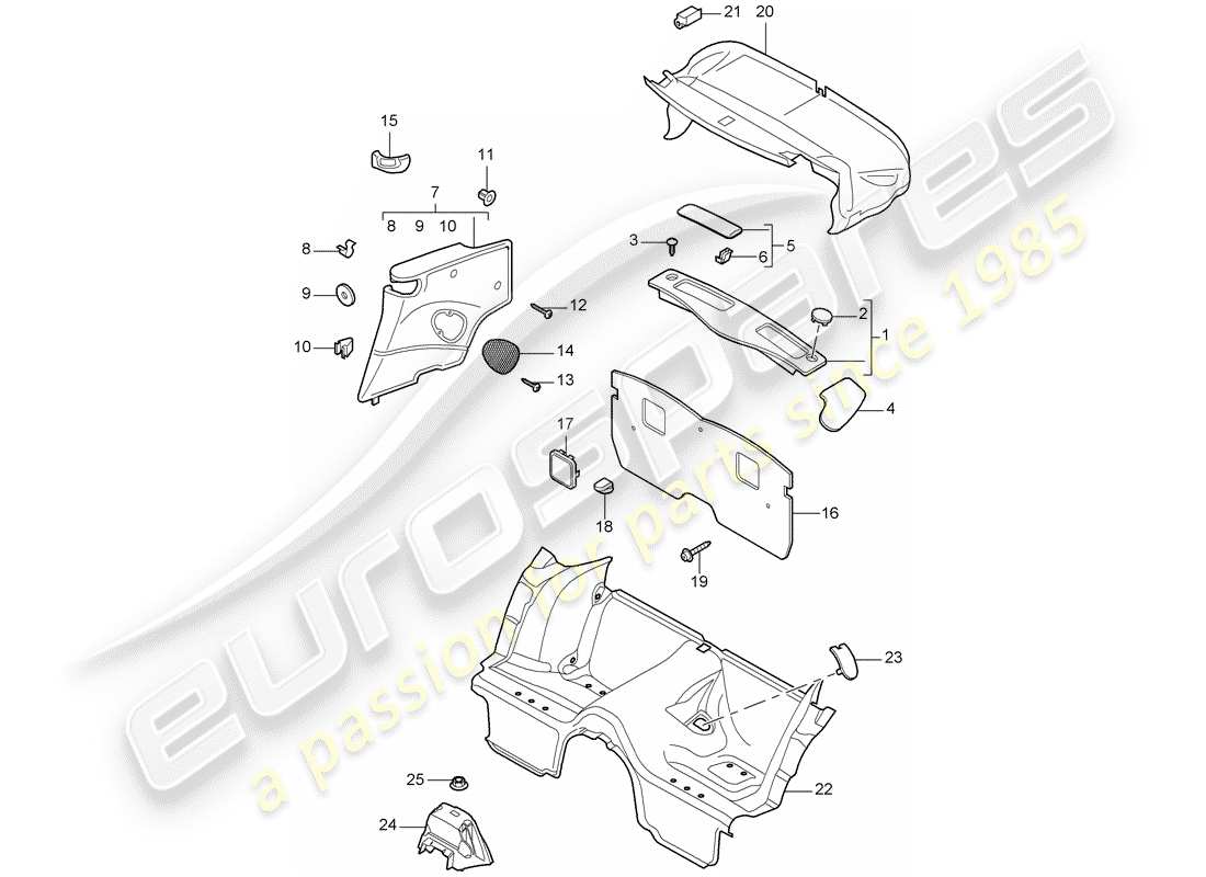 VIEW PARTS DIAGRAMS FROM THE PORSCHE 997 PARTS CATALOGUE a part diagram from the porsche 997 parts catalogue