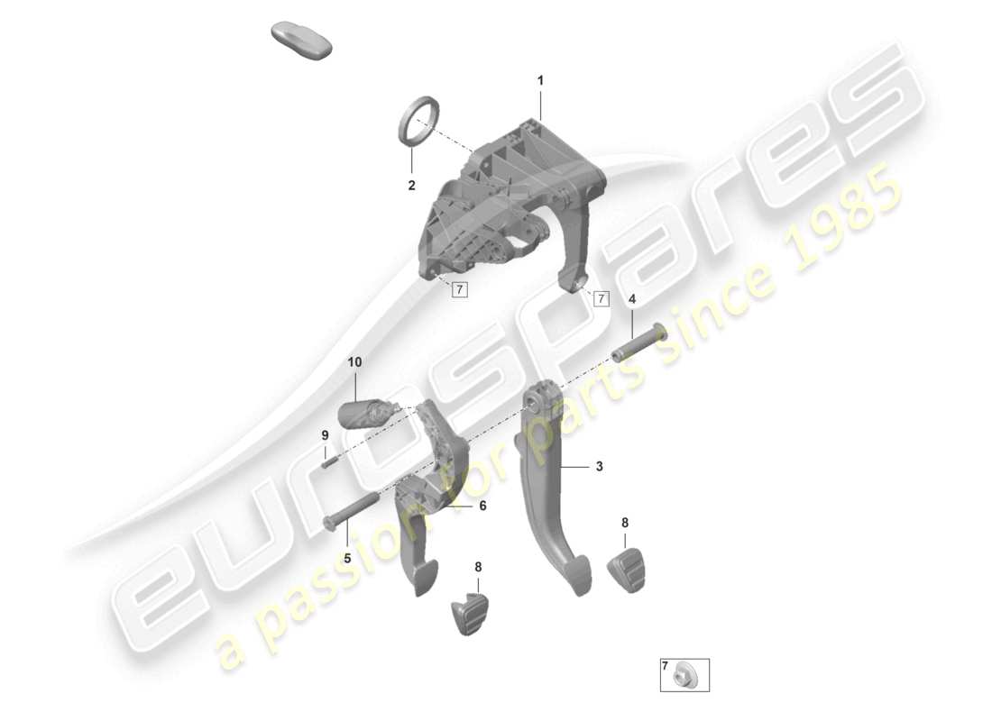 a part diagram from the porsche 992 parts catalogue