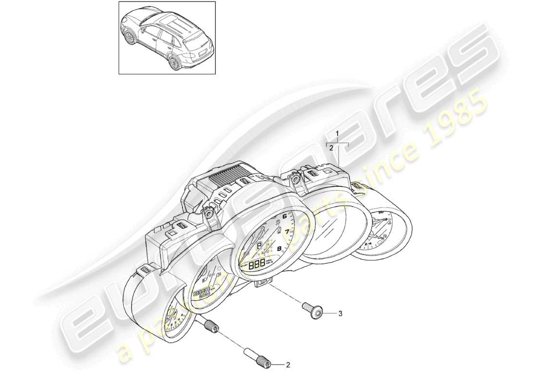 a part diagram from the porsche 2018 (cayenne e2 92a) parts catalogue