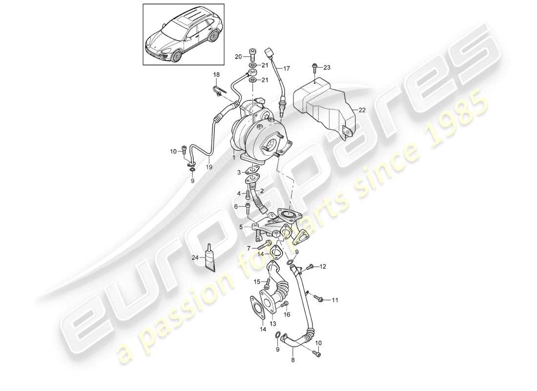 a part diagram from the porsche 2017 (cayenne e2 92a) parts catalogue