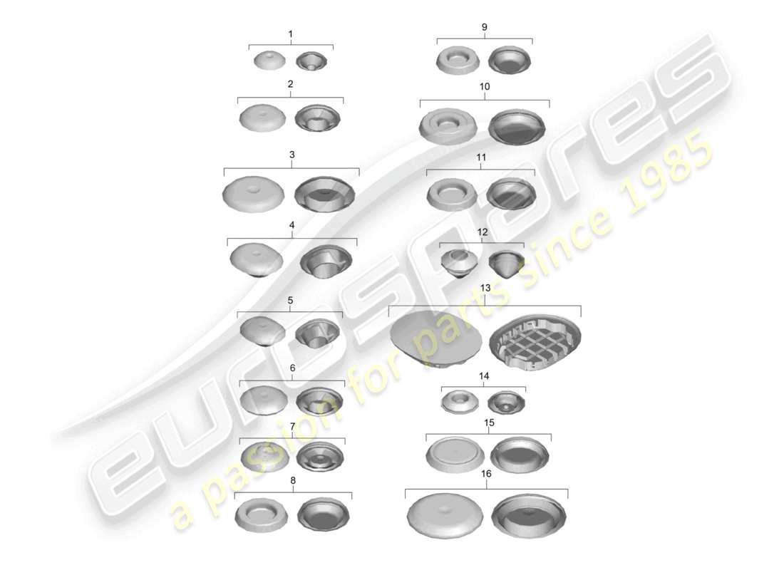 a part diagram from the porsche 2014 (981 cayman) parts catalogue