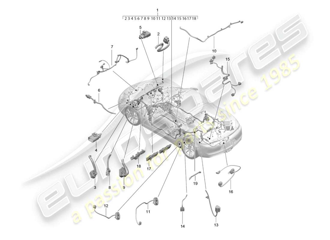 a part diagram from the porsche cayman parts catalogue