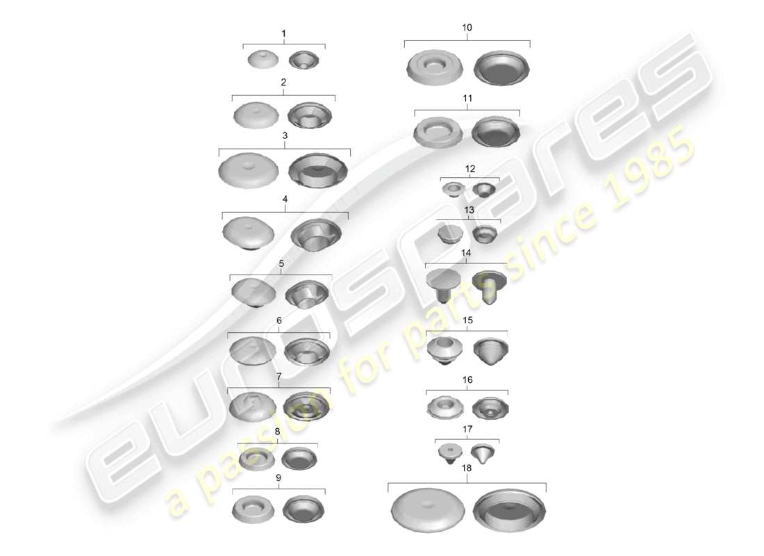 a part diagram from the porsche 991 parts catalogue