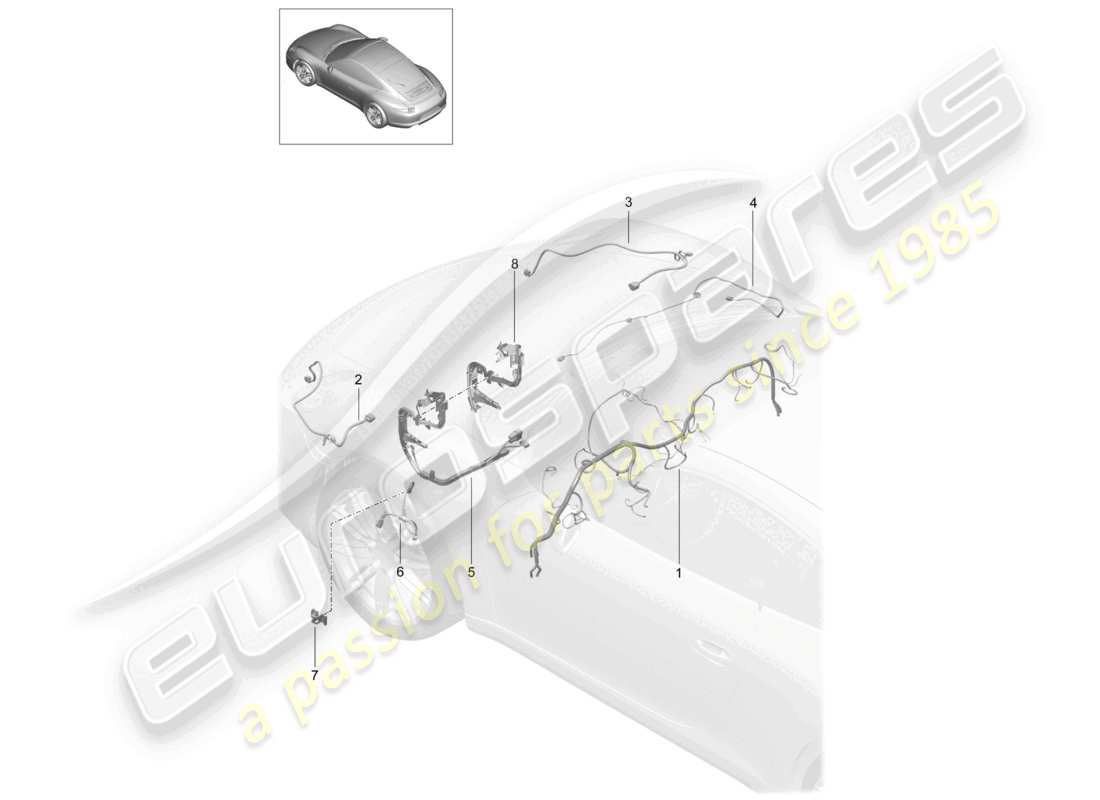 a part diagram from the porsche 2015 (991-1) parts catalogue